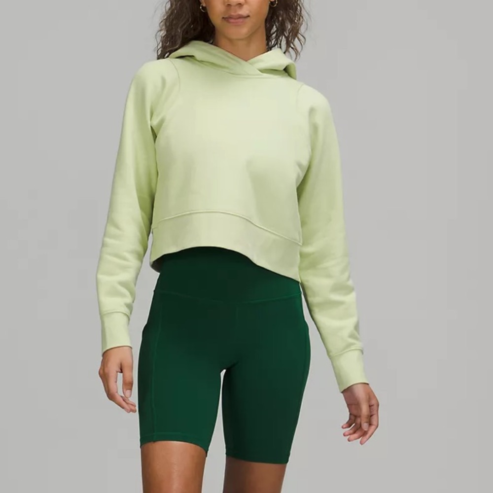 💚LULULEMON CROPPED LOUNGEFUL HOODIE/JACKET-CREAMY MINT-14💚 - Picture 1 of 12